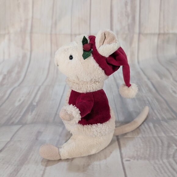 Jellycat Christmas Merry Mouse Soft Toy Stuffed Animal - Picture 6 of 9